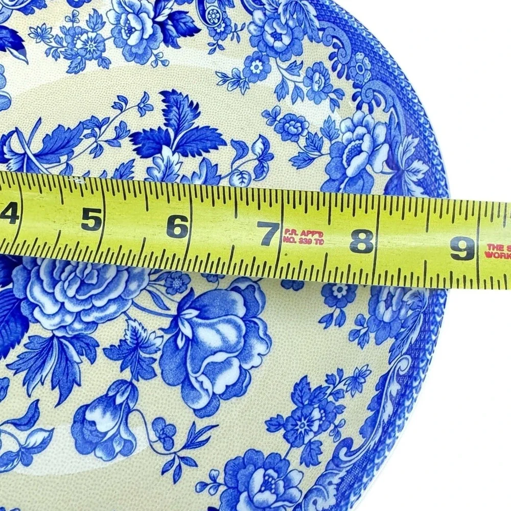 Spode Blue Room Garden Collection British Flowers Rosa 9 Inch Pasta Soup Bowl